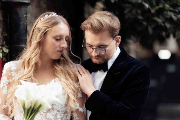 Ham Yard Hotel wedding couple portraits Soho London